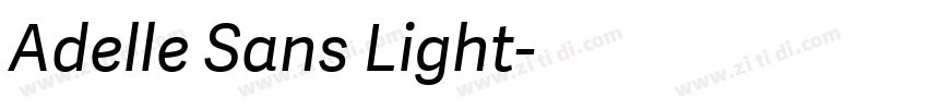 Adelle Sans Light字体转换